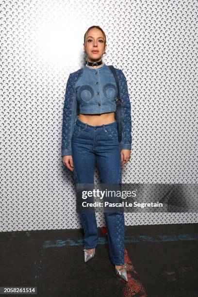 Monia Chokri attends the Marine Serre Womenswear Fall/Winter 2024-2025 show as part of Paris Fashion Week on March 04, 2024 in Paris, France.