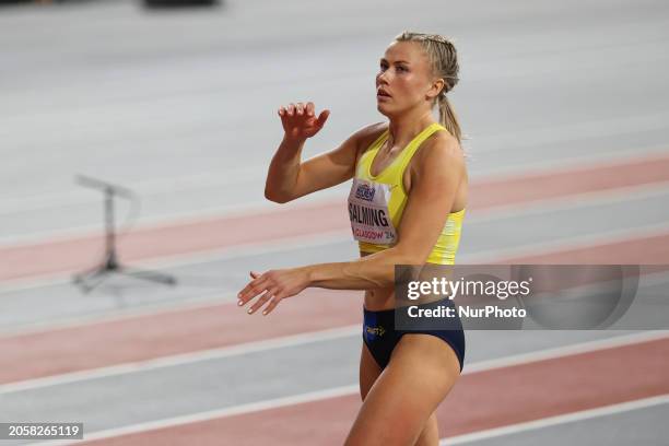 Bianca Salming from Sweden is competing in the pentathlon at the 2024 World Athletics Championships in the Emirates Arena, Glasgow.