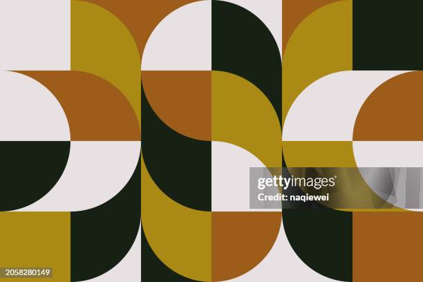 ilustrações de stock, clip art, desenhos animados e ícones de vector abstract colors bauhaus style minimalism geometric pattern cover banner design background - bloco de cor