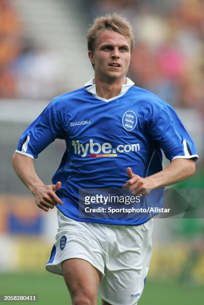 July 31: Jesper Gronkjaer of Birmingham City in action during the Pre Season Friendly match between Hull City and Birmingham City at Kc Stadium on...