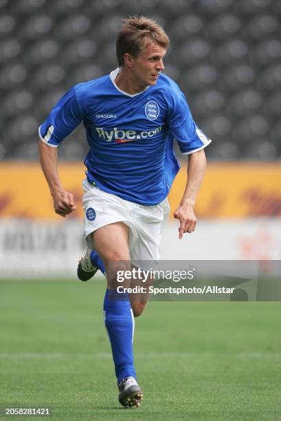 July 31: Jesper Gronkjaer of Birmingham City running during the Pre Season Friendly match between Hull City and Birmingham City at Kc Stadium on July...