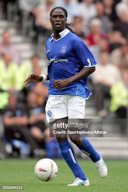July 31: Mario Melchiot of Birmingham City on the ball during the Pre Season Friendly match between Hull City and Birmingham City at Kc Stadium on...