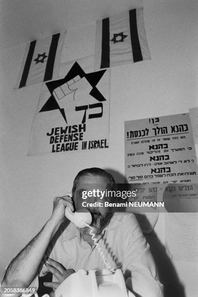 Portrait de Meir Kahane, le 24 juillet 1984.