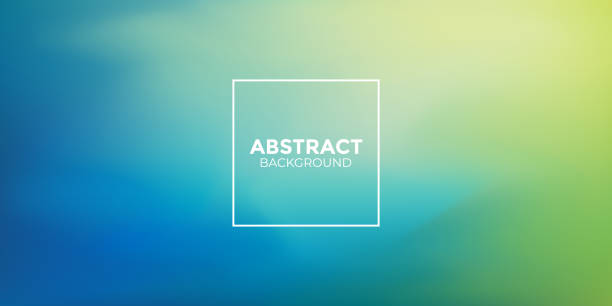 abstract blurred green gradient colors background design with dynamic effect - green summer background stock illustrations