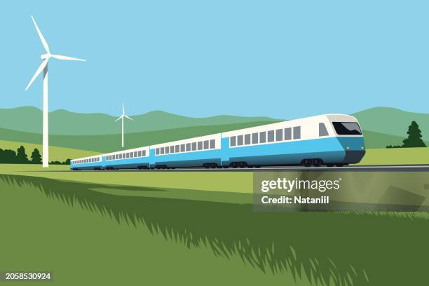 illustrazioni stock, clip art, cartoni animati e icone di tendenza di viaggio - treno