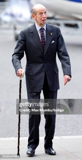 Prince Edward, Duke of Kent attends a Service of Thanksgiving to mark 200 years of the Royal National Lifeboat Institution at Westminster Abbey on...