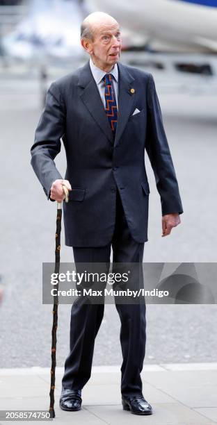 Prince Edward, Duke of Kent attends a Service of Thanksgiving to mark 200 years of the Royal National Lifeboat Institution at Westminster Abbey on...
