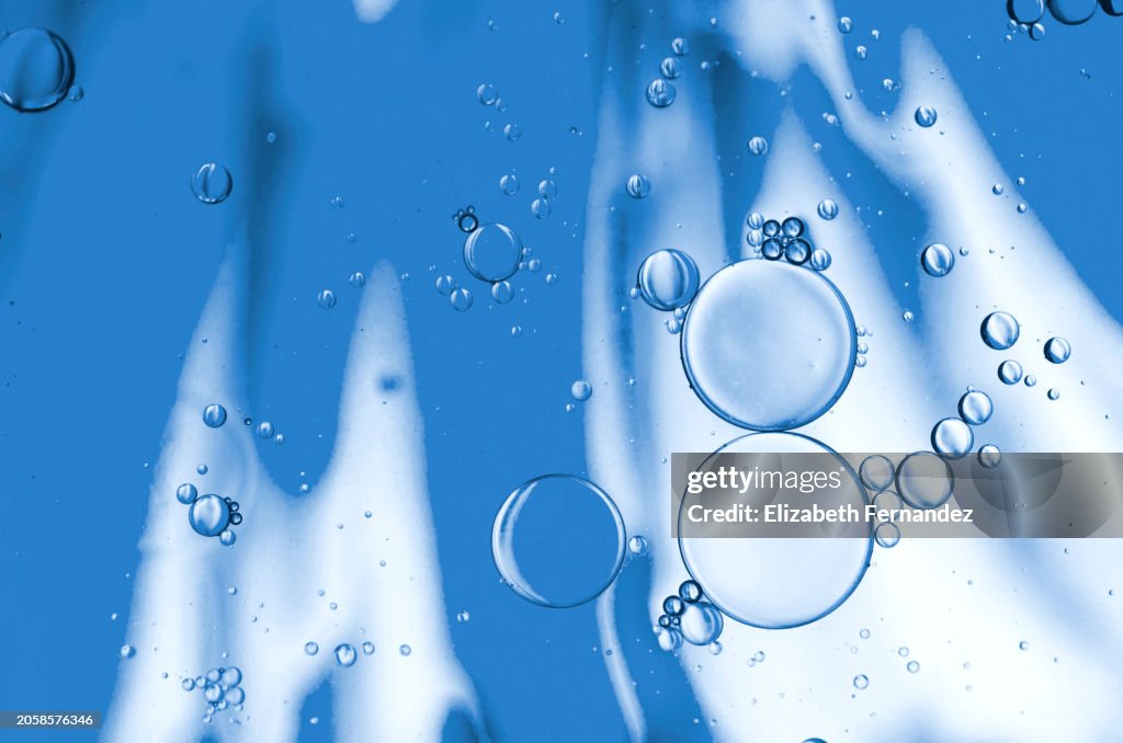 Abstract - Oil in water with colored background