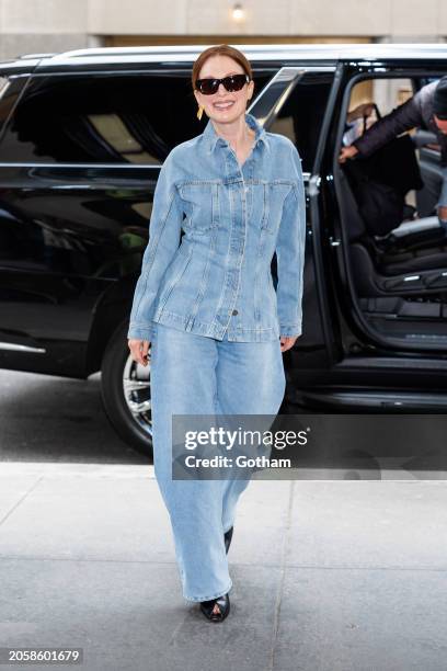 Julianne Moore is seen in Midtown on March 04, 2024 in New York City.