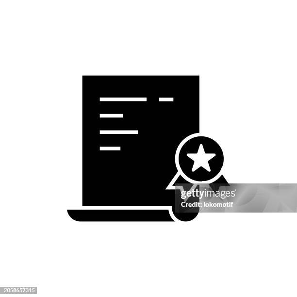 achievement report solid icon. this flat icon is suitable for infographics, web designs, mobile apps, ui, ux, and gui design. - receiving stock illustrations