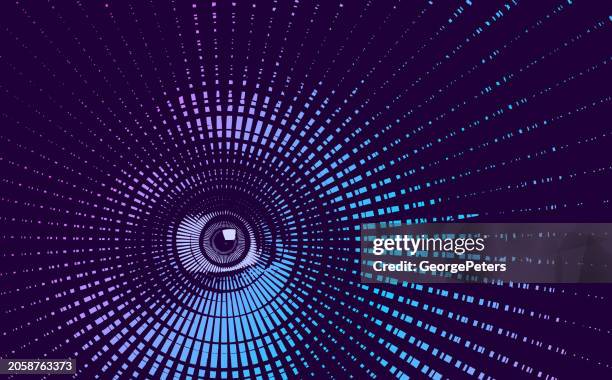 female eye with light beams - human eye stock illustrations