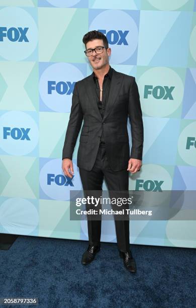 Robin Thicke attends the 2024 FOX Spring Preview at Fox Studio Lot on March 04, 2024 in Los Angeles, California.