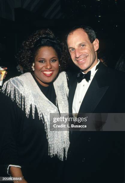 American Singer Jennifer Holliday and American businessman Jonathan Tisch attend the after party for Arista Records That's What Friends Are For...