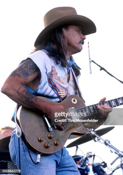 Dicky Betts of The Allman Brothers Band performs during Laguna Seca Daze at Laguna Seca Racetrack on May 29, 1995 in Monterey, California.