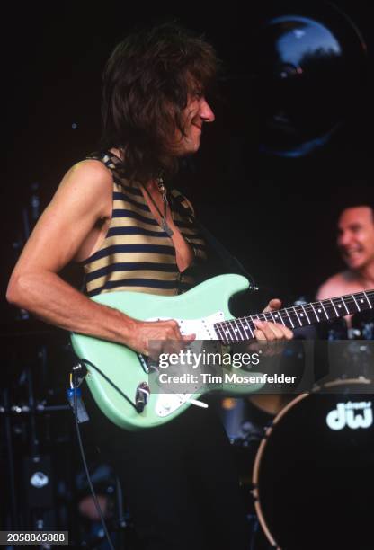Jeff Beck performs at Shoreline Amphitheatre on September 17, 1995 in Mountain View, California.
