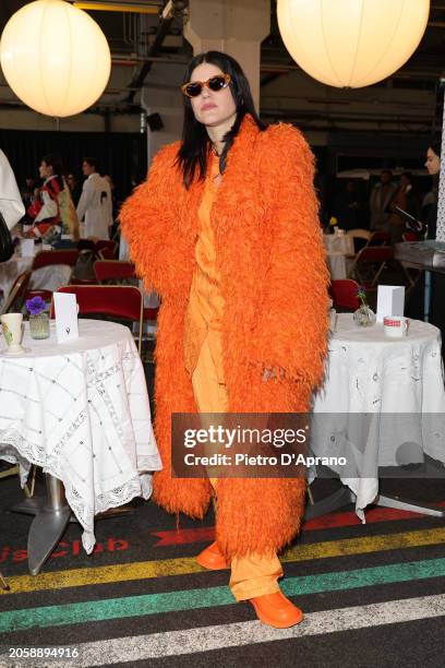 Soko attends the Marine Serre Womenswear Fall/Winter 2024-2025 show as part of Paris Fashion Week on March 04, 2024 in Paris, France.