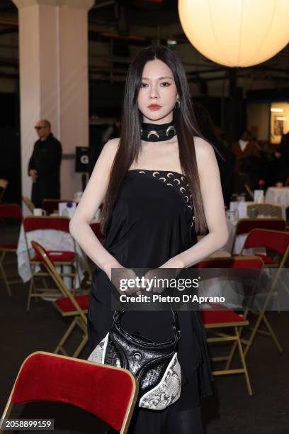 Shen Mengchen attends the Marine Serre Womenswear Fall/Winter 2024-2025 show as part of Paris Fashion Week on March 04, 2024 in Paris, France.