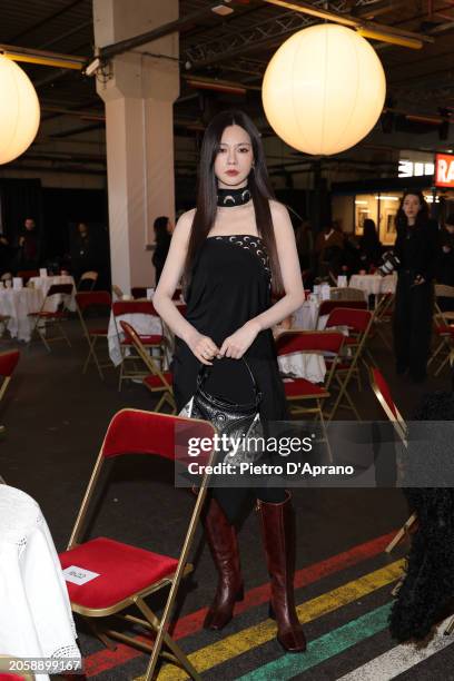 Shen Mengchen attends the Marine Serre Womenswear Fall/Winter 2024-2025 show as part of Paris Fashion Week on March 04, 2024 in Paris, France.