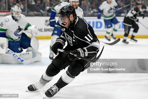 Los Angeles Kings Center Anze Kopitar during a game between the Vancouver Canucks and the Los Angeles Kings on March 5th, 2024 at the Crypto.com...