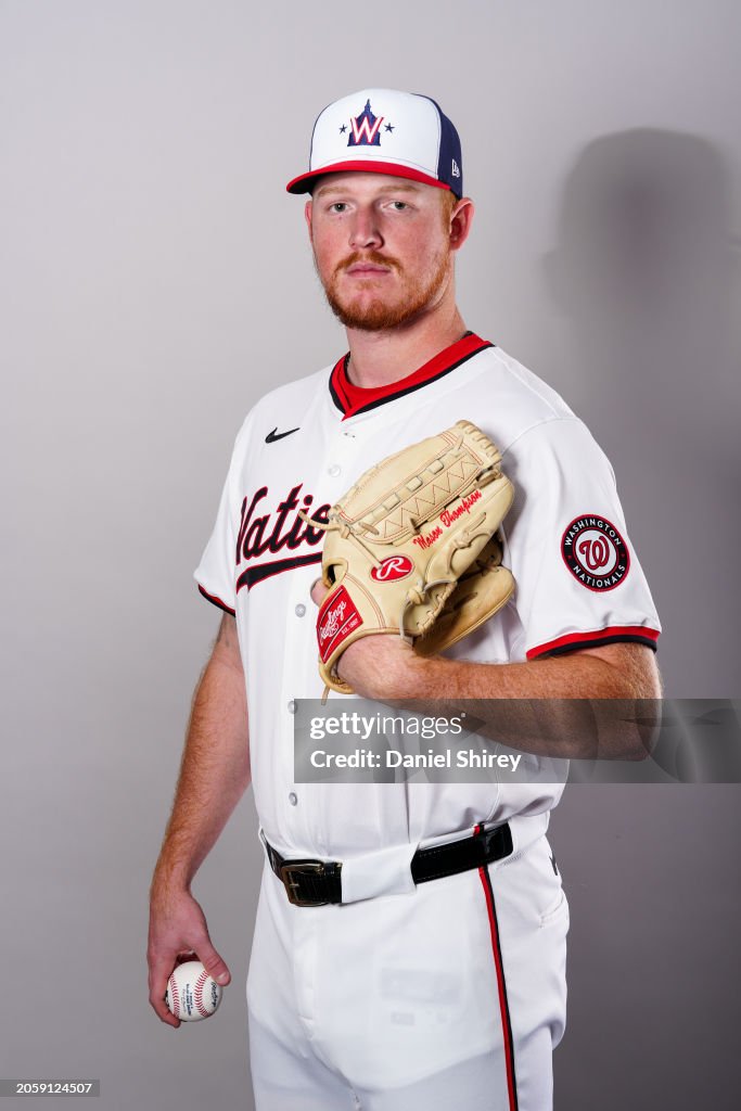 Mason Thompson of the Washington Nationals poses for a photo during ...