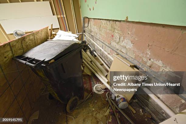 Unfinished work is seen in the basement of Shri Raam Mandir on Becker St. On Tuesday, Sept. 24, 2019 in Schenectady, N.Y.