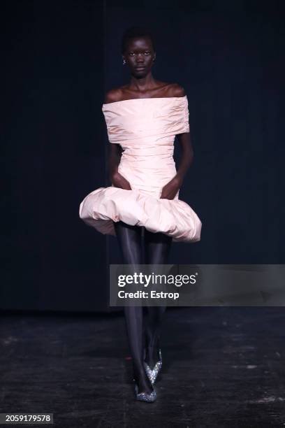 Model walks the runway during the Coperni Womenswear Fall/Winter 2024-2025 show as part of Paris Fashion Week on March 4, 2024 in Paris, France.