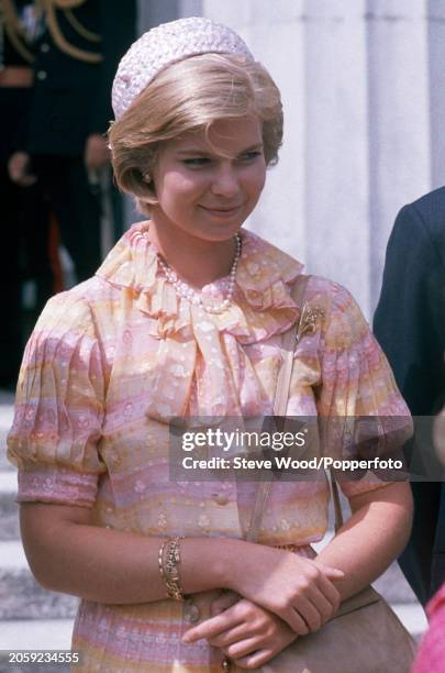 Princess Marie-Astrid attending a ceremony in Luxembourg on 5th August, 1977.