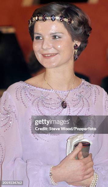 Princess Margaretha of Luxembourg, photographed attending an event circa 1977.