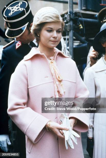 Princess Marie-Astrid attending a ceremony in Luxembourg on 5th August, 1977.