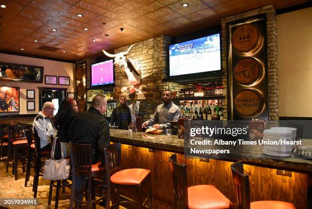 Bar area in the LongHorn Steakhouse on Wolf Rd. On Tuesday, Nov. 5, 2019 in Colonie, N.Y.