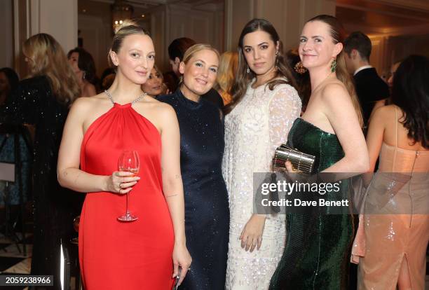 Georgia Hirst, Mika Simmons, Amber Le Bon and Chloe Delevingne attend The Lady Garden Gala 10th anniversary at The OWO on March 7, 2024 in London,...