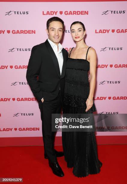 Ed Westwick and Amy Jackson attend The Lady Garden Gala 10th anniversary at The OWO on March 7, 2024 in London, England.