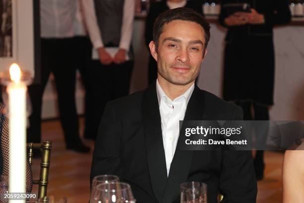 Ed Westwick attends The Lady Garden Gala 10th anniversary at The OWO on March 7, 2024 in London, England.