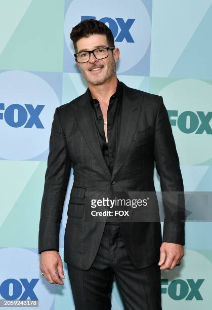 Robin Thicke arrives at the FOX SPRING PRESS EVENT, Monday, March 4, 2024.