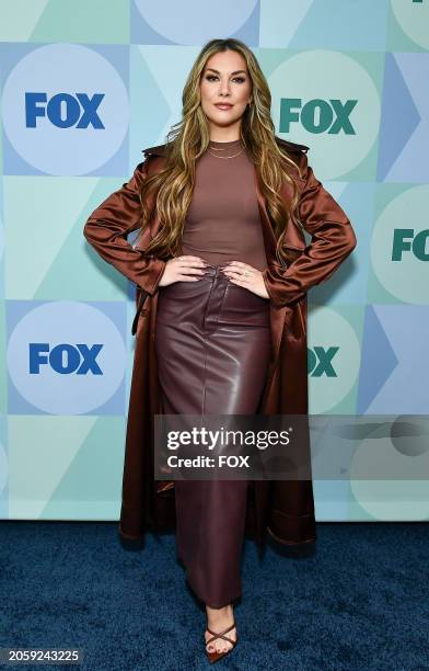 Allison Holker arrives at the FOX SPRING PRESS EVENT, Monday, March 4, 2024.