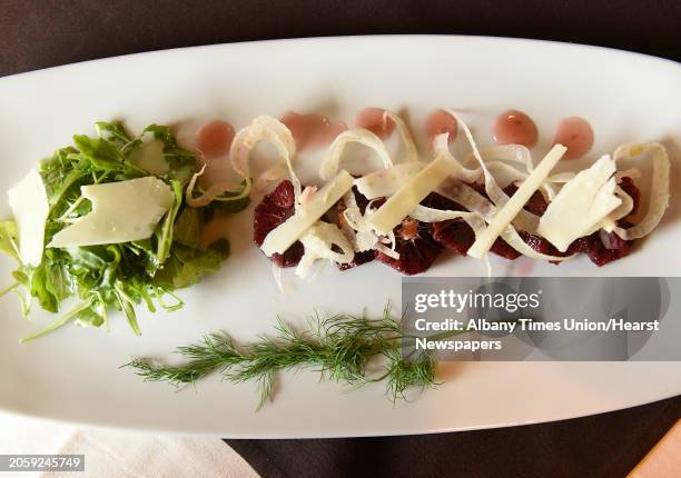 Finocchio e Arancia - fennel and oranges with pomegranate and pecorino at Grappa '72 on Tuesday, March 3, 2020 in Albany, N.Y.