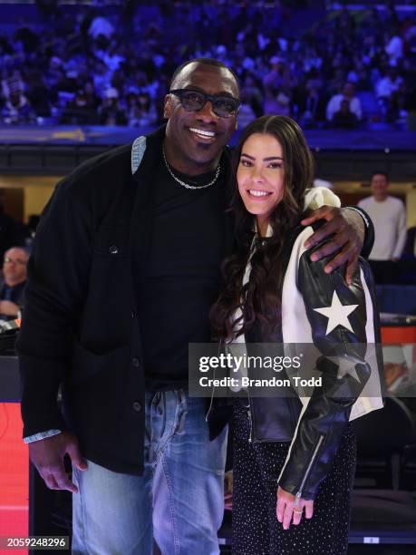 Shannon Sharpe and Kelsey Plum of the Las Vegas Aces during the Ruffles NBA All-Star Celebrity Game as part of NBA All-Star Weekend on Friday,...