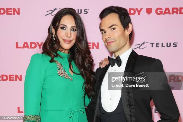 Sheikha Raya Al Khalifa and Mark-Francis Vandelli attend The Lady Garden Gala 10th anniversary at The OWO on March 7, 2024 in London, England.