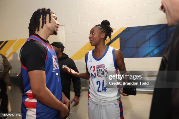 Stroud and Jewell Lloyd during the Ruffles NBA All-Star Celebrity Game as part of NBA All-Star Weekend on Friday, February 16, 2024 at Lucas Oil...