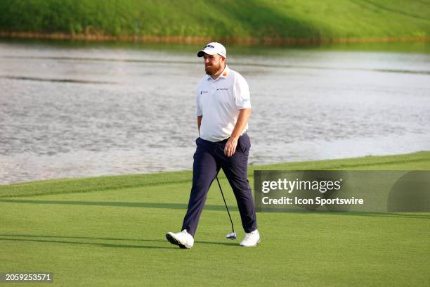 Golfer Shane Lowry walks the 18th hole during the Arnold Palmer Invitational presented by MasterCard at the Arnold Palmer's Bay Hill Club & Lodge on...