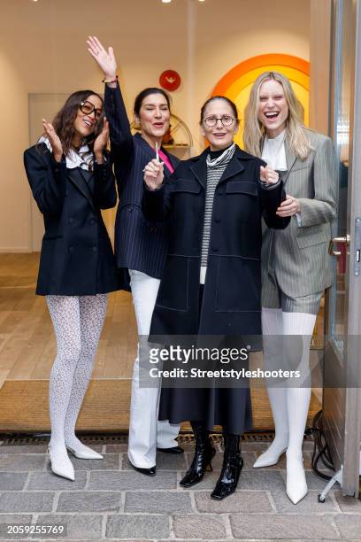 Rabea Schif, Preeti Makani , Carla Annunziato and Kim Hnizdo, during the Wertheim Village x DO GOOD charity pop-up store event at Wertheim Village on...