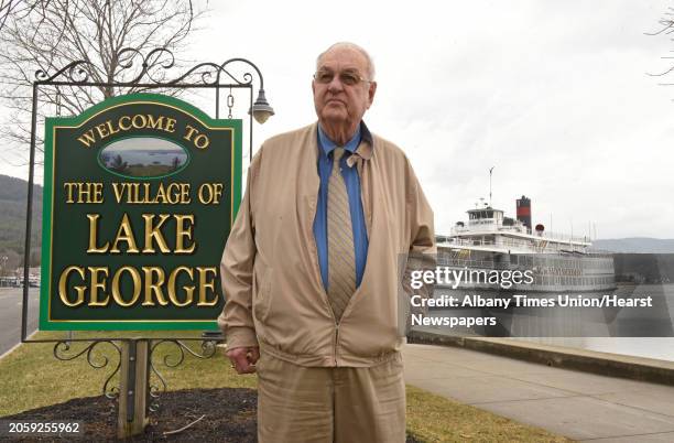 Lake George Mayor Bob Blais stands near the steel pier on Friday, March 26, 2021 in Lake George, N.Y.