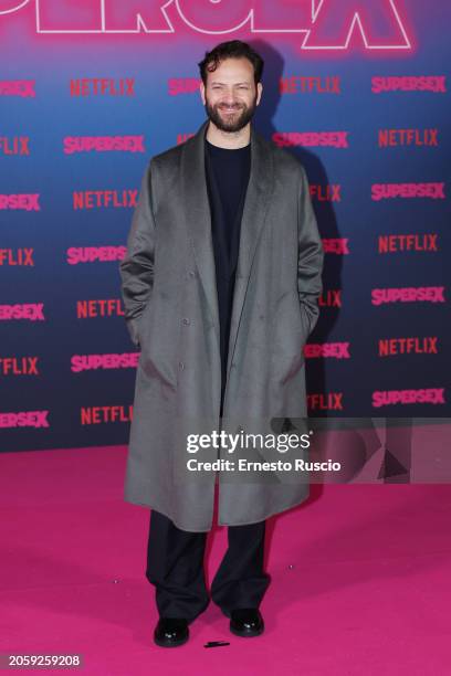 Alessandro Borghi attends the photocall for "Supersex" at Salone delle Fontane on March 04, 2024 in Rome, Italy.