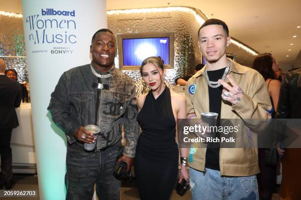 Won-G Bruny, Amanda Diaz and Lil Mosey at Billboard Women In Music 2024 held at YouTube Theater on March 6, 2024 in Inglewood, California.