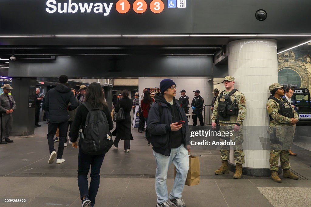 National guard and extra officers deployed to NYC Subways