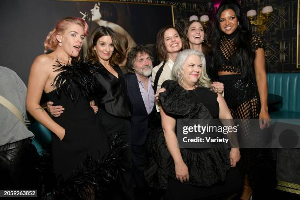 Busy Philipps, Tina Fey, Jeff Richmond, Meredith Scardino, Paula Pell, Sara Bareilles and Renée Elise Goldsberry at the premiere of Netflix'...