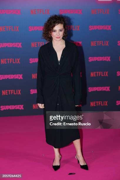 Jasmine Trinca attends the photocall for "Supersex" at Salone delle Fontane on March 04, 2024 in Rome, Italy.