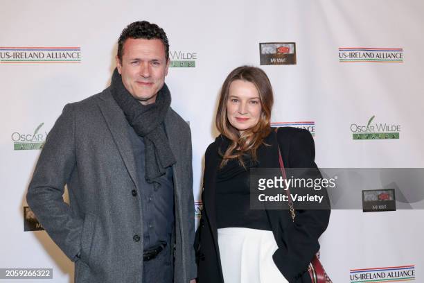 Jason O'Mara and guest at the 18th Annual Oscar Wilde Awards held at Bad Robot on March 7, 2024 in Santa Monica, California.