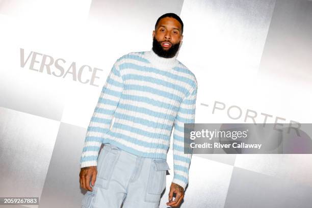 Odell Beckham Jr. At the Versace x NET-A-PORTER event in Bel Air, Los Angeles, California on March 7, 2024.