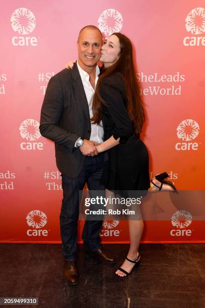 Nigel Barker and Jasmine Barker attend the CARE International Women's Day: She Leads the World Portrait Gallery at Spring Studios on March 04, 2024...